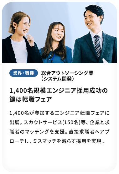 1,400名規模エンジニア採用 成功の鍵は転職フェア